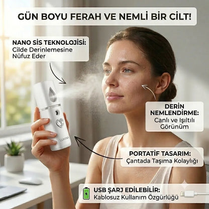 Lumina Taşınabilir Nano Yüz Nemlendirici Sprey